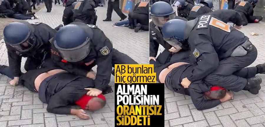 Alman polisinin taraftarlara sert müdahalesi