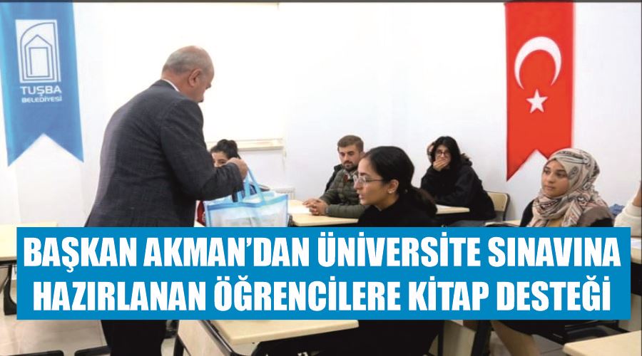 Başkan Akman’dan üniversite sınavına hazırlanan öğrencilere kitap desteği