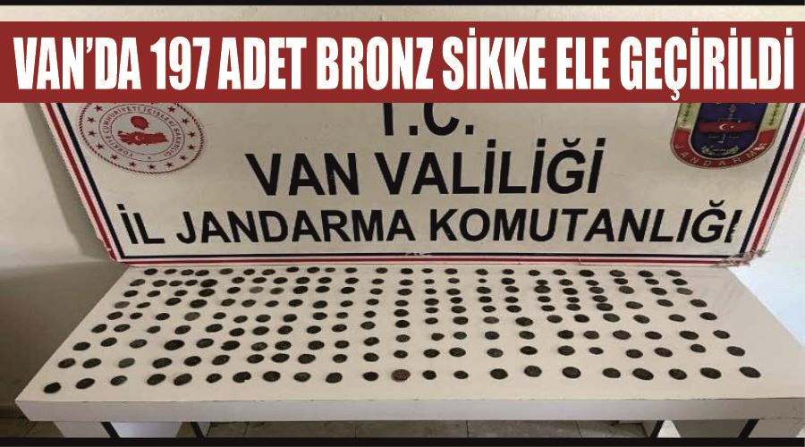 Van’da 197 adet bronz sikke ele geçirildi
