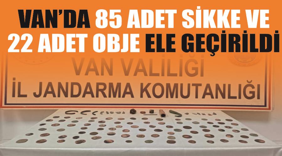 Van’da 85 adet sikke ve 22 adet obje ele geçirildi