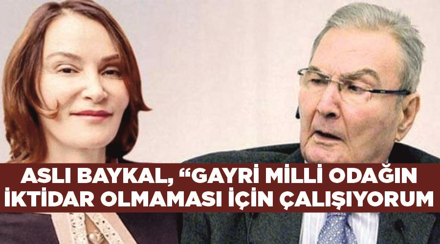 Aslı Baykal, “Gayri Milli odağın iktidar olmaması için çalışıyorum”