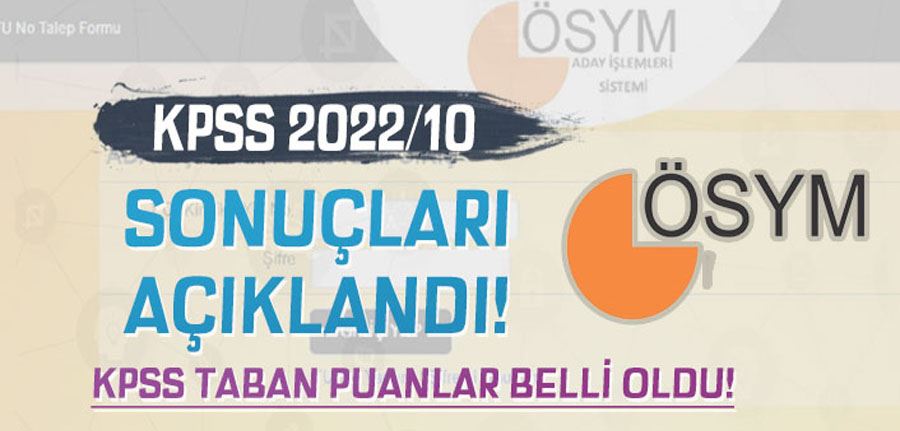 Çevre Bakanlığı KPSS 2022/10 Personel Alımı Sonuçları ve Taban KPSS ?