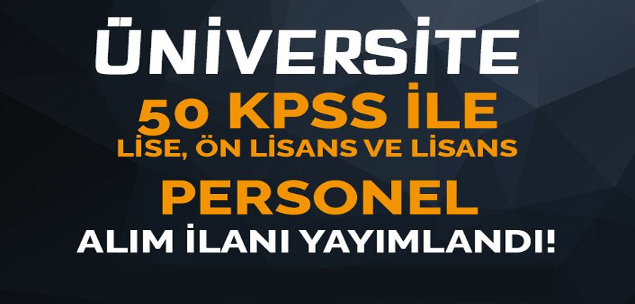 Isparta Uygulamalı Bilimler Üniversitesi 9 Personel Alımı - Lise, Ön Lisans ve Lisans