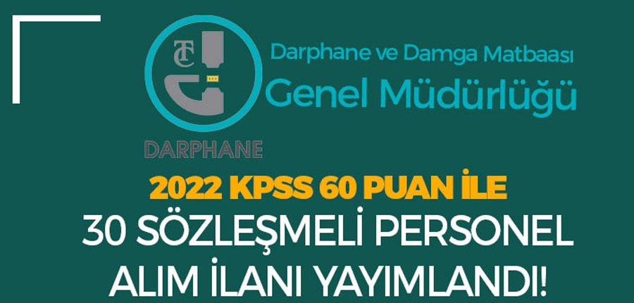 Maliye Bakanlığı Darphane 30 Sözleşmeli Personel Alım İlanı - Ön Lisans ve Lisans