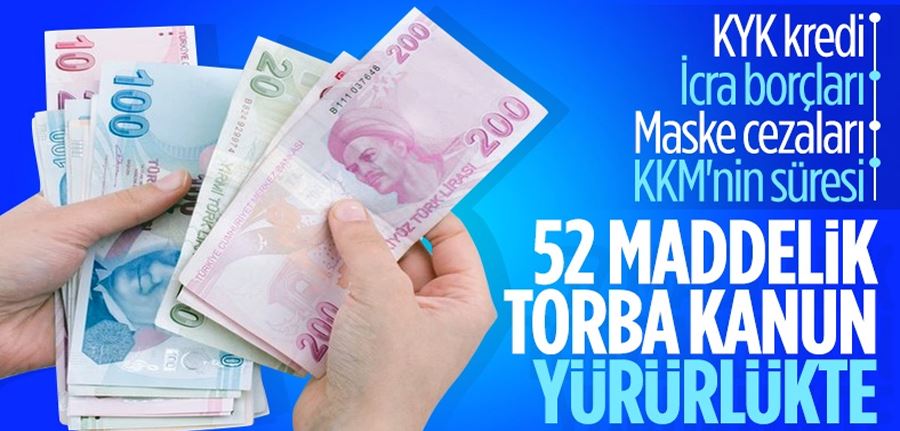 Ekonomiye ilişkin torba kanun yayınlanarak yürürlüğe girdi 