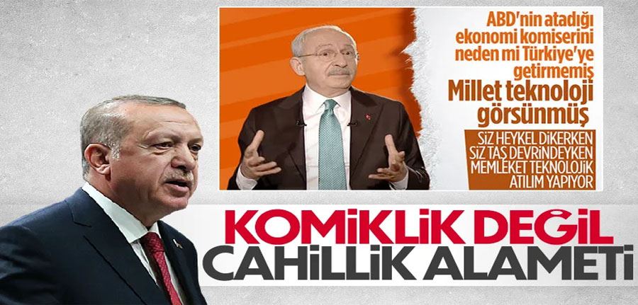 Cumhurbaşkanı Erdoğan: Yabancı komiserin konuşmasını pazarlamak cahillik alametidir