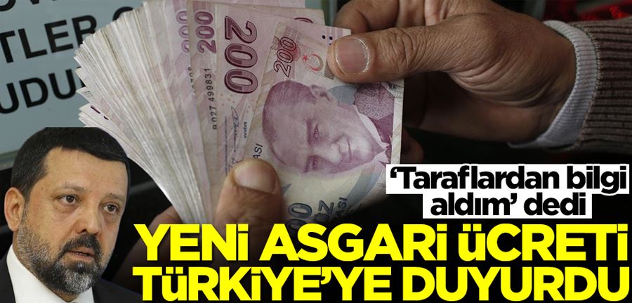 ‘Taraflardan bilgi aldım’ dedi! Melik Yiğitel yeni asgari ücreti Türkiye
