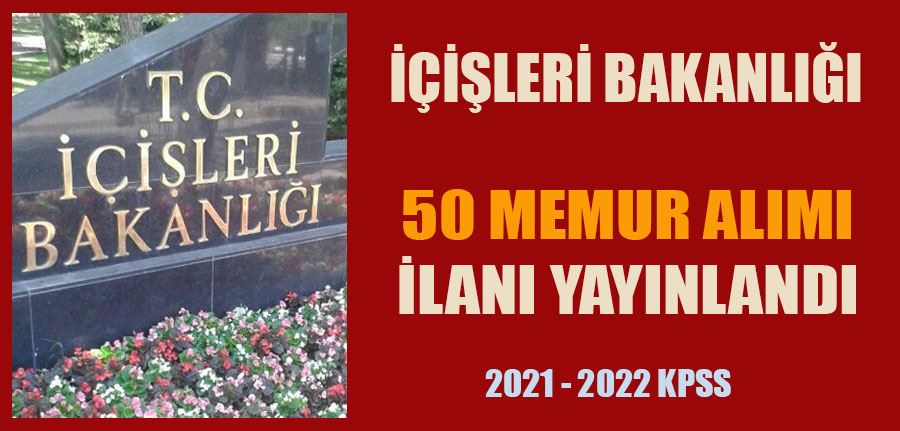 İçişleri Bakanlığı 50 Dernekler Denetçi Yardımcısı alımı yapacak