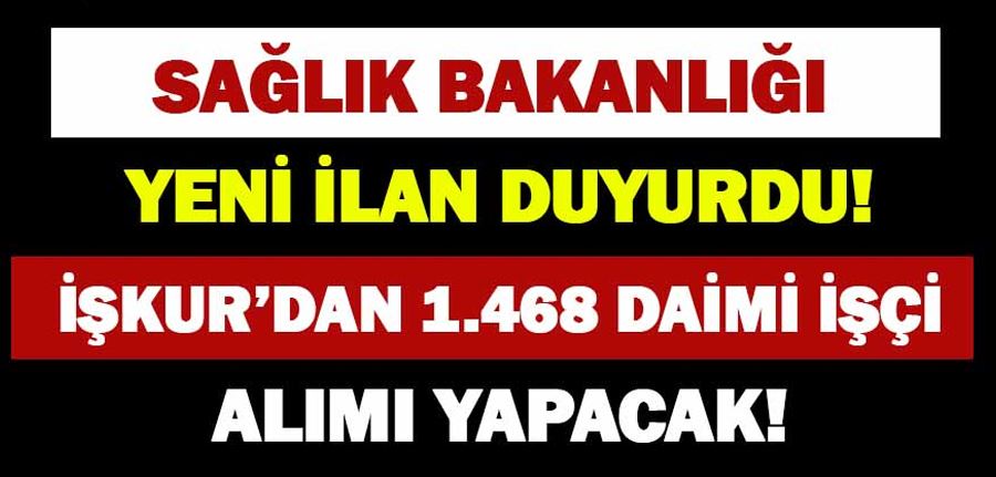 Sağlık Bakanlığı 1.468 temizlik görevlisi alımı yapacak