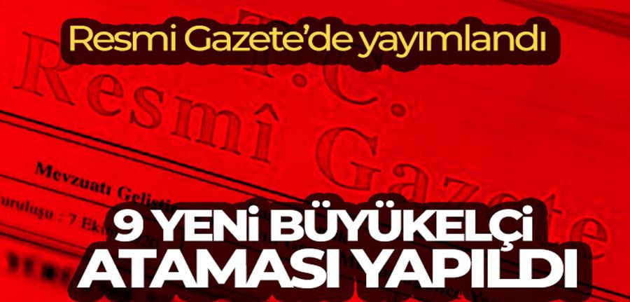 Büyükelçiler Kararnamesi Resmi Gazete