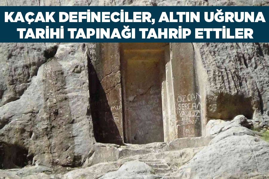 Kaçak defineciler, altın uğruna tarihi tapınağı tahrip ettiler