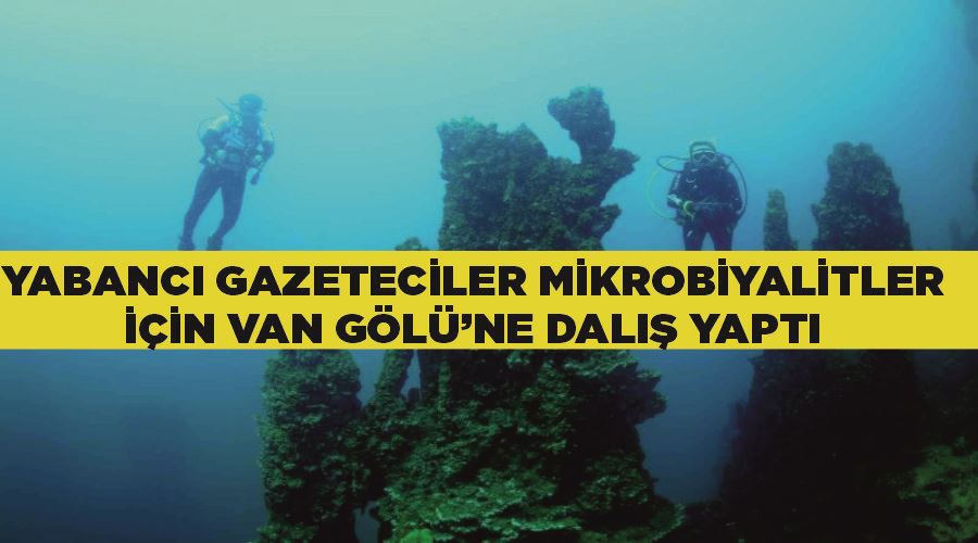 Yabancı gazeteciler mikrobiyalitler için Van Gölü’ne dalış yaptı