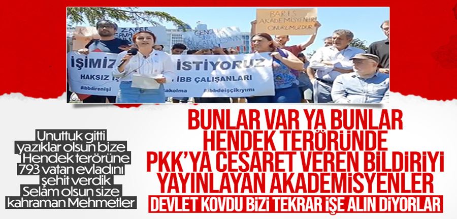 Hendekçi akademisyenler, İBB önünde eylemde 