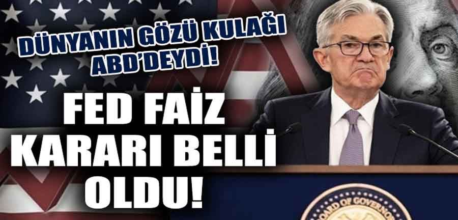 Son dakika! Fed, faizi 75 baz puan artırdı
