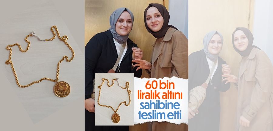 60 bin liralık altın, sahibine teslim edildi