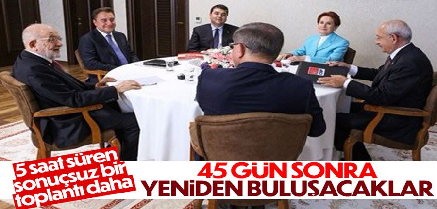 6’lı masa ilk turun son toplantısını tamamladı 