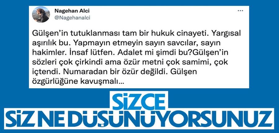 Gazeteci Nagehan Alçı, Şarkıcı Gülşen