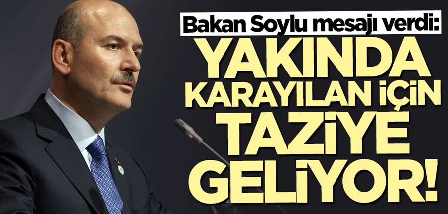 Süleyman Soylu mesajı verdi: Yakında Karayılan için taziye geliyor