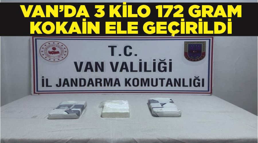 Van’da 3 kilo 172 gram kokain ele geçirildi