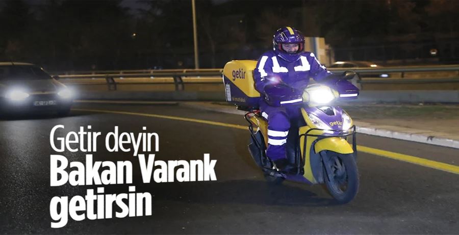 Mustafa Varank yeni yıla kurye olarak girdi
