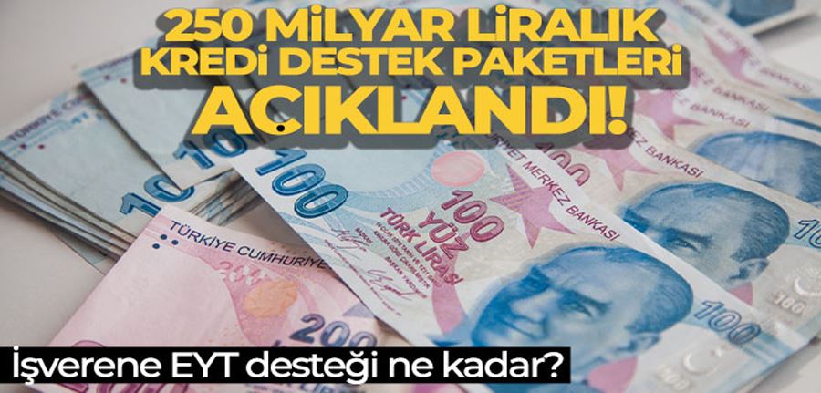 Kredi destek paketleri açıklandı