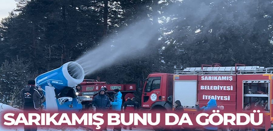 Sarıkamış’ta pistlere suni karlama yapılıyor