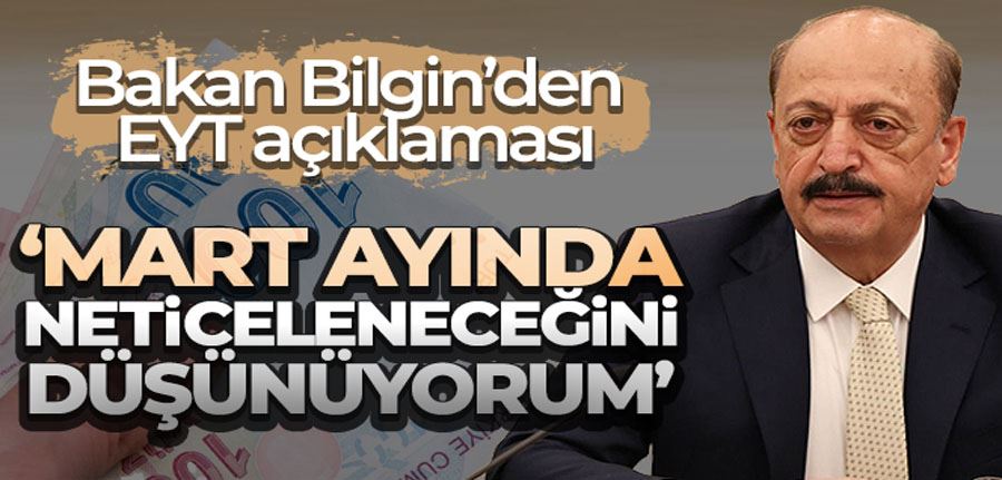 Bakan Bilgin: 