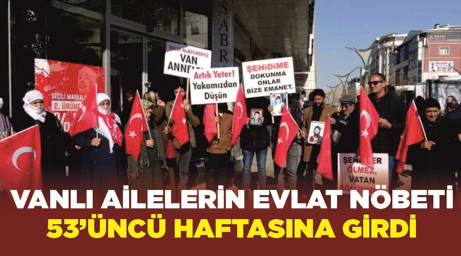 Vanlı ailelerin evlat nöbeti 53’üncü haftasına girdi
