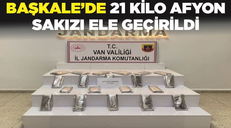 Başkale’de 21 kilo afyon sakızı ele geçirildi