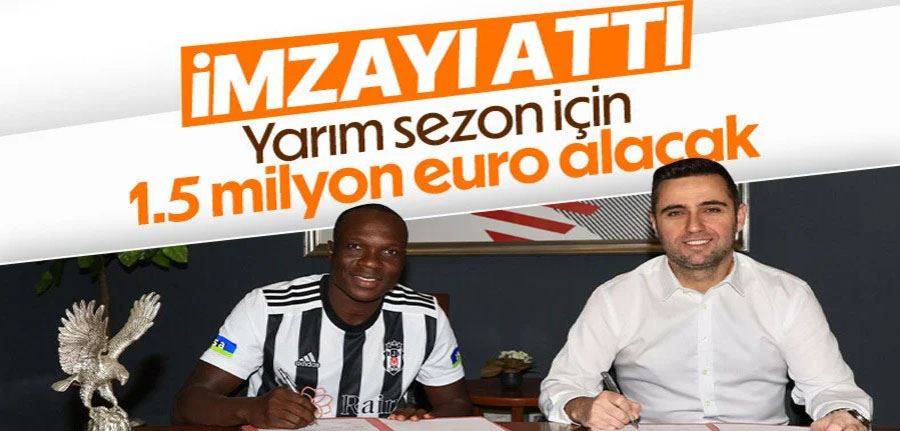 Sözleşme imzalayan Aboubakar