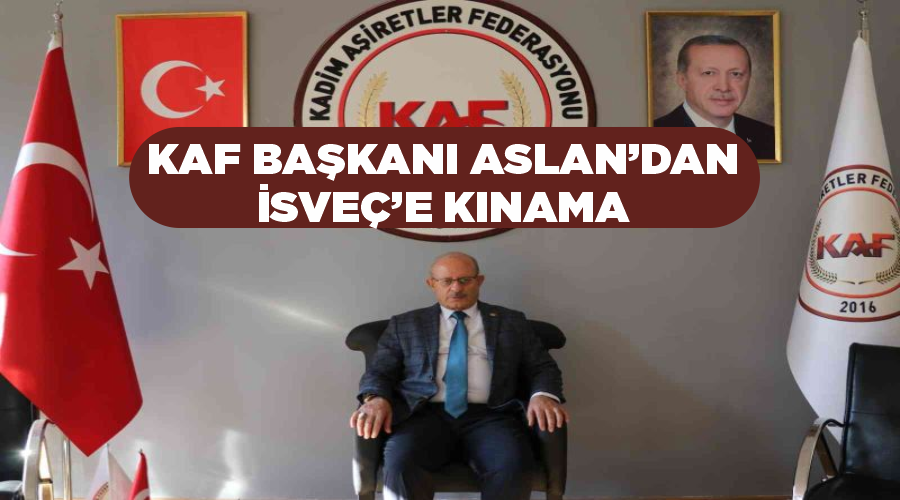 KAF Başkanı Aslan’dan İsveç’e kınama