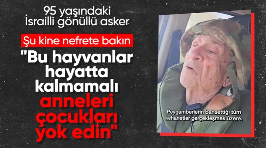 İsrail ordusuna gönüllü katılan yaşlı adamdan Filistinliler için katliam çağrısı