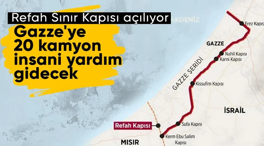Refah Sınır Kapısı açılıyor: Gazze