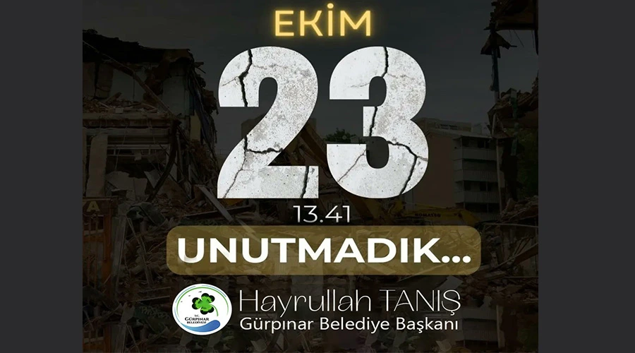 Başkan Tanış, Van depreminin yıl dönümü dolayısıyla mesaj yayımladı