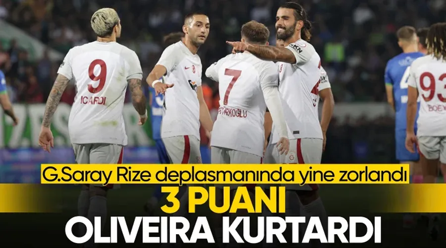 Galatasaray, Rizespor deplasmanından üç puanla döndü