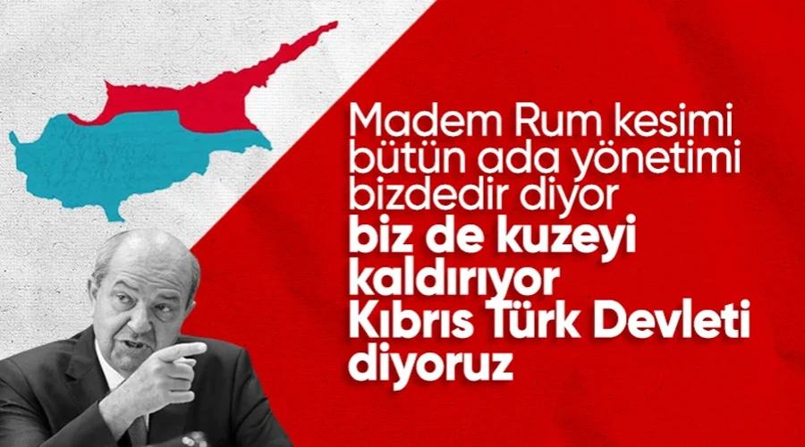 Ersin Tatar: Kıbrıs Türk Devleti ve bütün denizlerde hak iddia ediyoruz