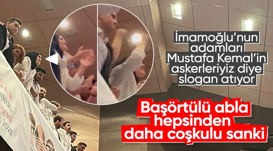 İmamoğlu destekçileri kongre salonunu Atatürk sloganlarıyla inletti