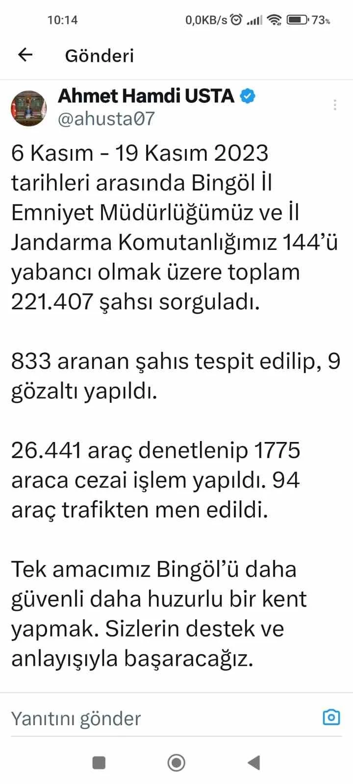 Bingöl’de 221 bin 407 kişi sorgulandı
