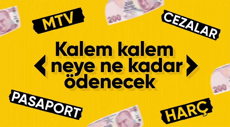 Yeniden derleme oranı ile yeni vergi, harç ve ceza tutarları