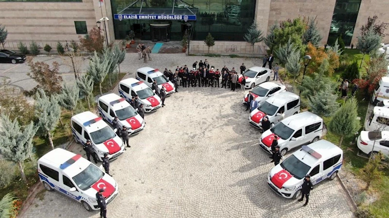 Elazığ Emniyetinde 18 araç hizmete alındı

