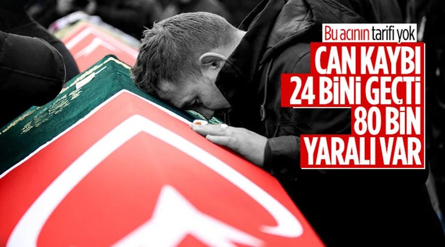 Kahramanmaraş merkezli deprem felekatinde 24 bin 617 kişi hayatını kaybetti