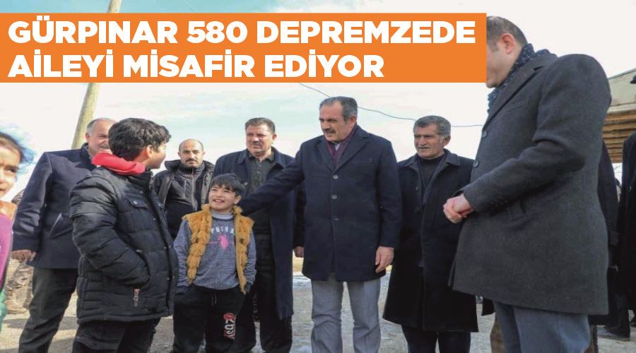 Gürpınar 580 depremzede aileyi misafir ediyor