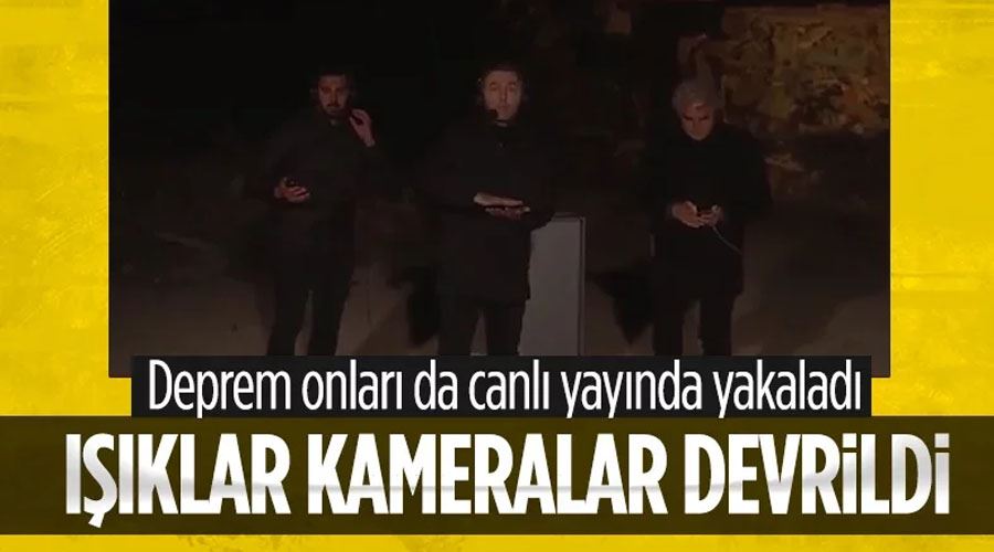 Habertürk canlı yayınında deprem anı
