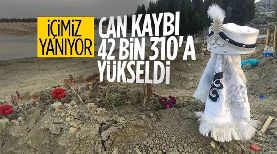 Kahramanmaraş merkezli depremde can kaybı 42 bin 310