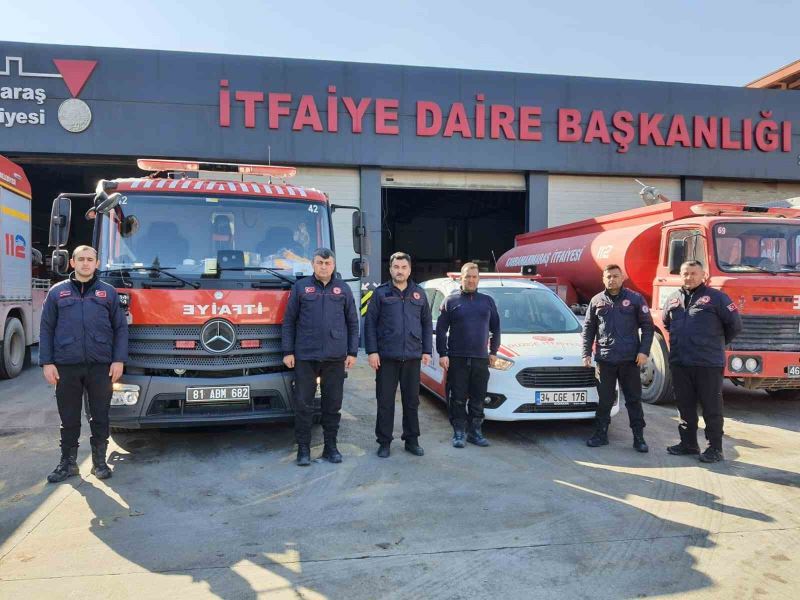 6 kişilik ekip ve 2 araç Kahramanmaraş’ta
