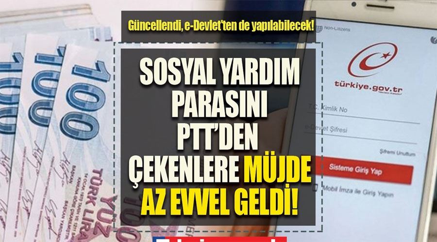 Sosyal Yardım Parasını PTT