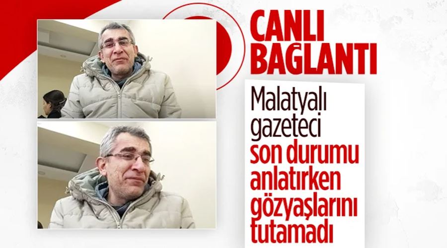 Malatyalı gazeteci depremi anlatırken ağladı