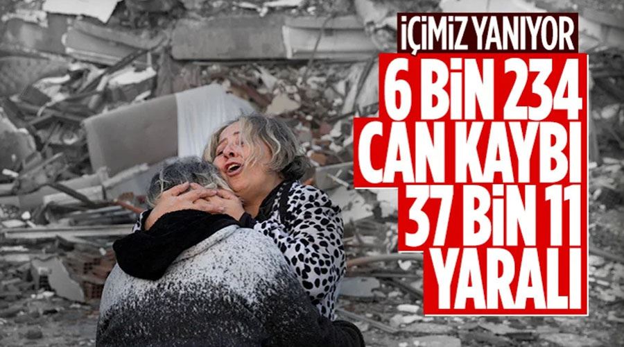 Depremde can kaybı sayısı 6 bin 234