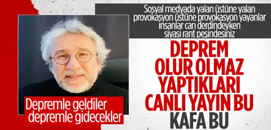 Can Dündar deprem sonrası Cumhurbaşkanı Erdoğan