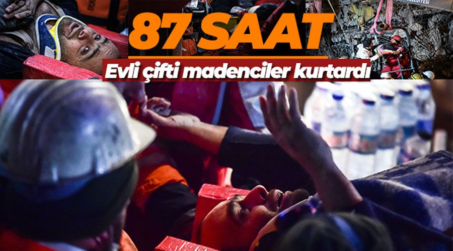 Kahramanmaraş’ta 87 saat sonra enkazdan evli çift sağ çıkarıldı